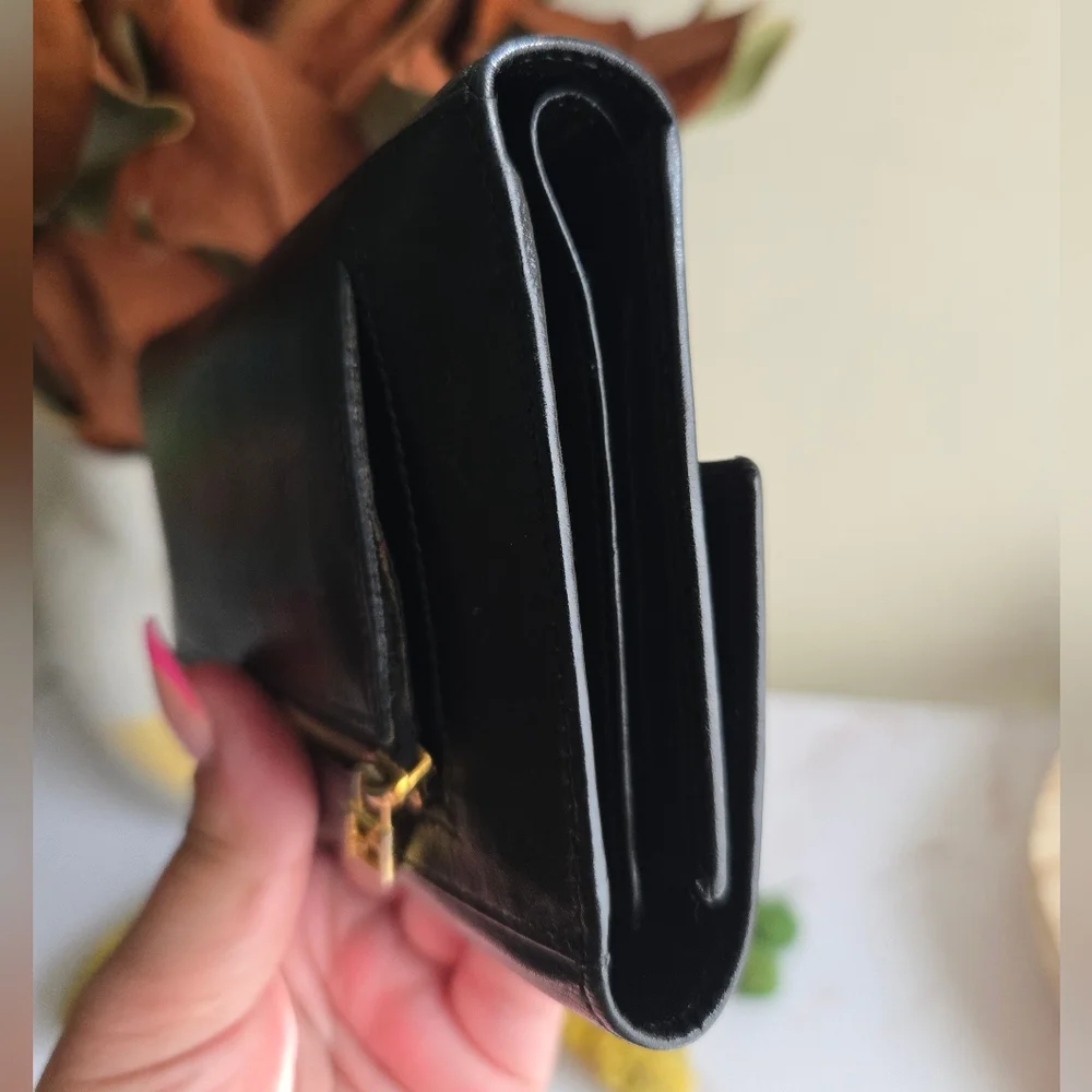 Vintage Fendi Long Continental Leather Wallet With Checkbook VGUC - Picture 6 of 14